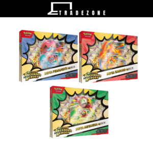 Ascended Heroes Mega Meganium ex, Mega Emboar ex, and Mega Feraligatr ex Boxes