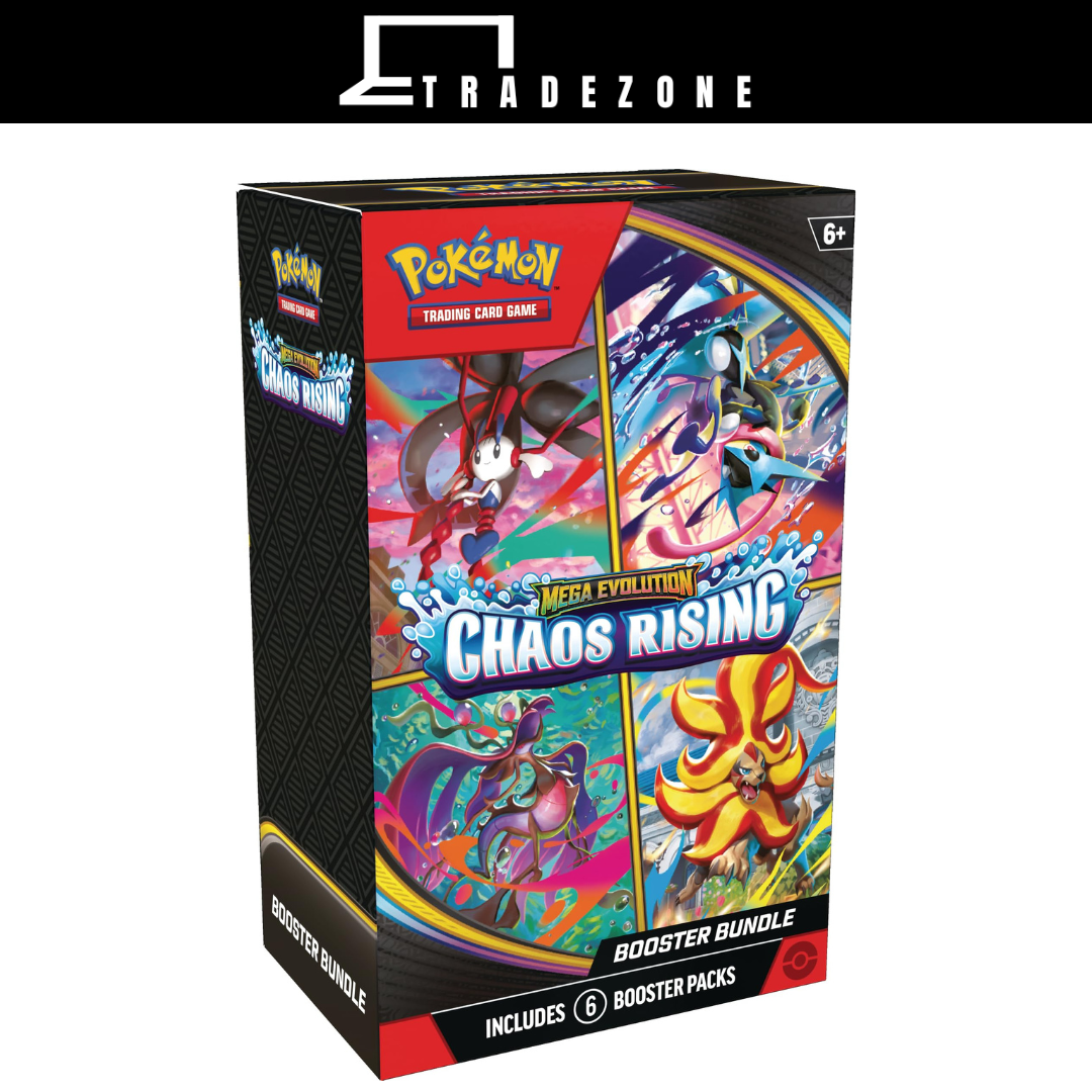 Pokémon TCG Mega Evolution Chaos Rising Booster Bundle 6 Packs Shrinked