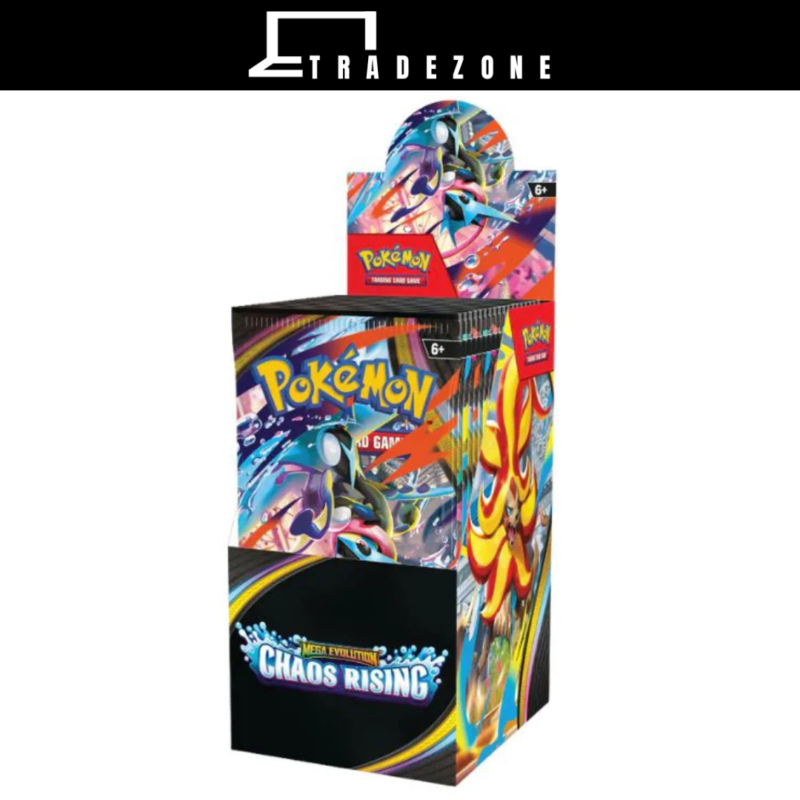 Pokemon TCG Chaos Rising Half Booster Box (18 Packs) ME04 Shrinked