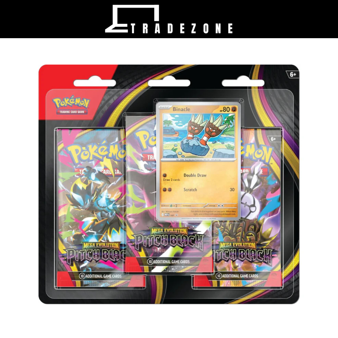 Pokemon TCG ME05: Pitch Black 3-Pack Blister (Binacle) (3 Packs)