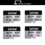 Lexar Professional SILVER PLUS microSDXC UHS-I 64GB/128GB/256GB/512GB/1TB Micro SD Card