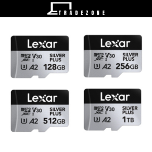 Lexar Professional SILVER PLUS microSDXC UHS-I 64GB/128GB/256GB/512GB/1TB Micro SD Card